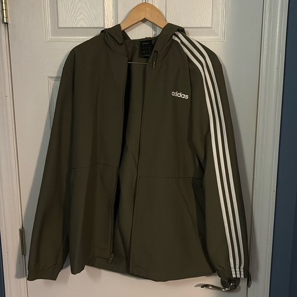 Army Green Adidas Wind Breaker - Picture 1 of 3